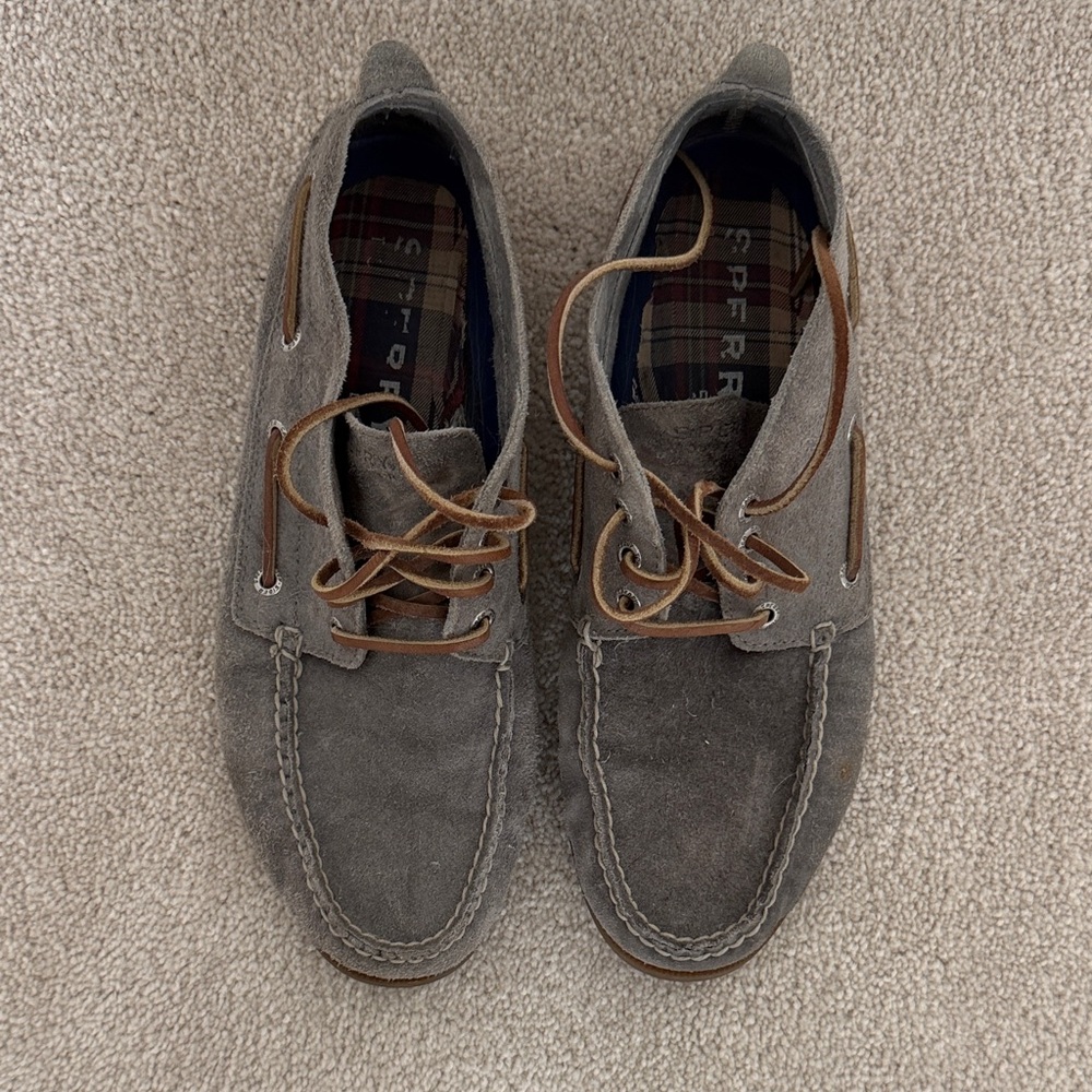 Sperry Men's Charcoal Suede Boat Shoes